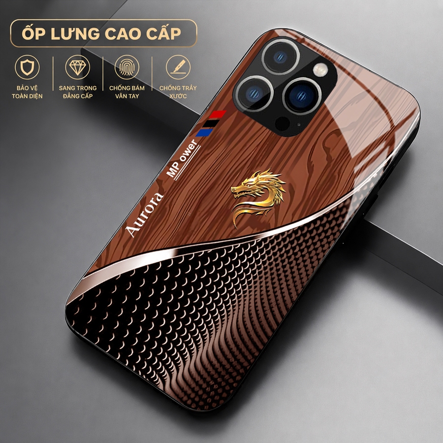 Ốp Lưng cho IPHONE 15/ 15 PLUS/ 15 PRO/ 15 PROMAX Cao Cấp – Thiết Kế Rồng Vàng May Mắn, Sang Trọng, Chống Trầy, Bền Đẹp