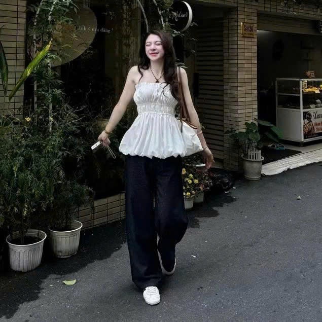 Áo Quây Cup Ngực Dáng Peplum Xoè 4 Màu Siêu Xinh Đi Chơi Đi Biển Joolate