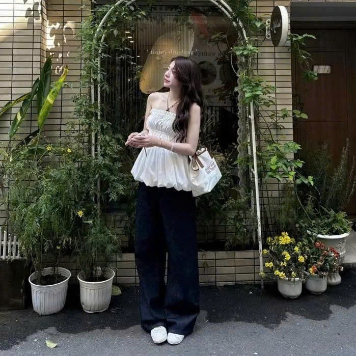 Áo Quây Cup Ngực Dáng Peplum Xoè 4 Màu Siêu Xinh Đi Chơi Đi Biển Joolate