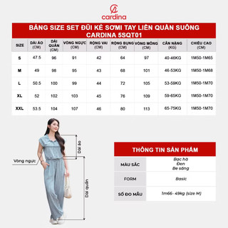 5SQT01 Set đồ bộ nữ CARDINA đũi kẻ sơ mi tay liền quần suông trẻ trung năng động 5SQT01