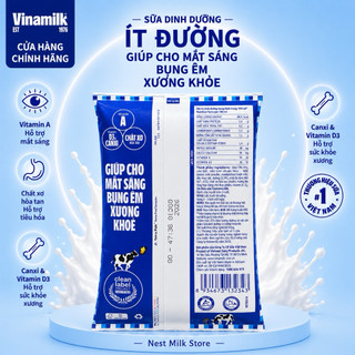 [Chỉ Giao HCM] Sữa Dinh Dưỡng Vinamilk Ít Đường 220ml - Thùng 48 Bịch