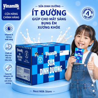 [Chỉ Giao HCM] Sữa Dinh Dưỡng Vinamilk Ít Đường 220ml - Thùng 48 Bịch