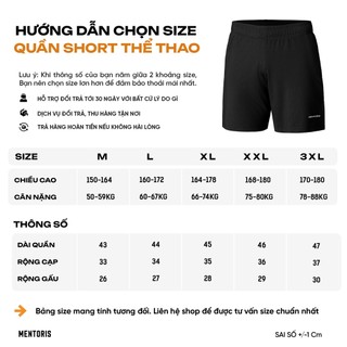 COMBO 2 Quần Đùi Nam MENTORIS, Quần Short Gió Mềm Nhẹ, Form Vừa Vặn, Cạp Chun Linh Hoạt CB2MSR01
