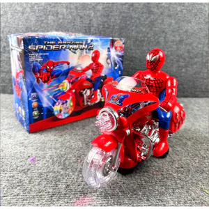 Xe Mô Tô Người Nhện Spider Man Có Đèn Nhạc Chạy Pin | Đồ Chơi Siêu Anh Hùng Cho Bé