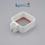 Khay lọc vuông in 3D KT 68x68x30mm lưới inox mịn 100mesh kẹp ống phi 20mm