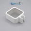 Khay lọc vuông in 3D KT 68x68x30mm lưới inox mịn 100mesh kẹp ống phi 20mm