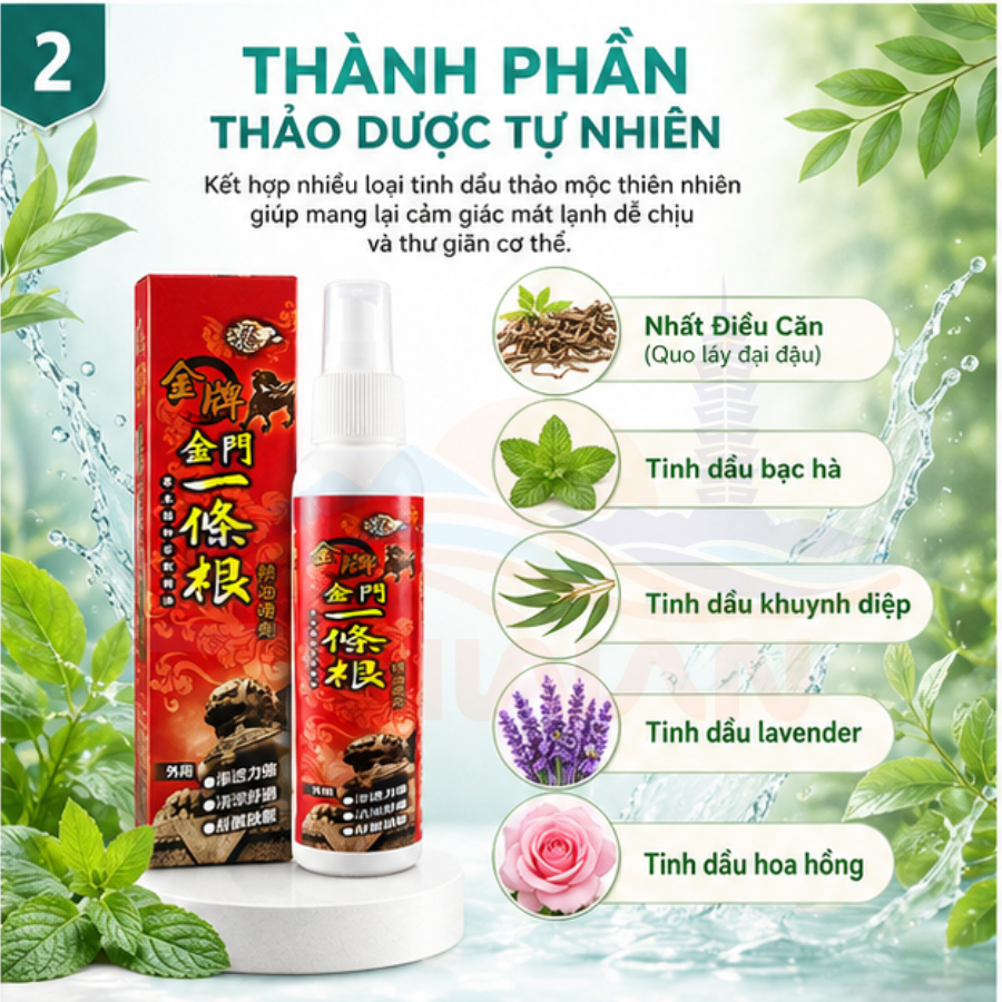 Chai xịt tinh dầu giảm nhức mỏi NHẤT ĐIỀU CĂN - Đài Loan 120 ML/ Chai