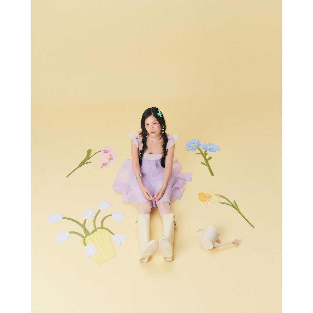 [Wabitales] Lilac Dress - Đầm voan tím lilac đính kim sa tiểu thư fairycore