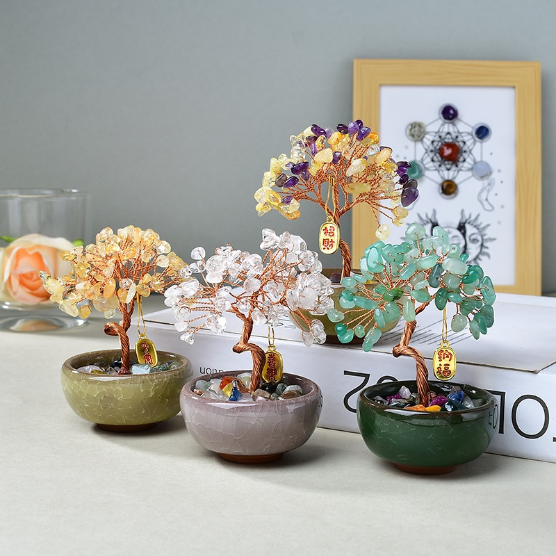 Cây Đá Thạch Anh Vụn 6x6x10cm - Tăng Năng Lượng, Cải Thiện Phong Thủy, May Mắn & Tài Lộc