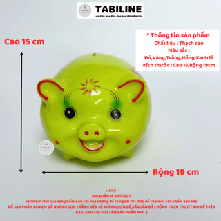 Heo đất ống tiết kiệm tiền lỗ ngang size nhỡ siêu đáng yêu LD48 - TABILINE