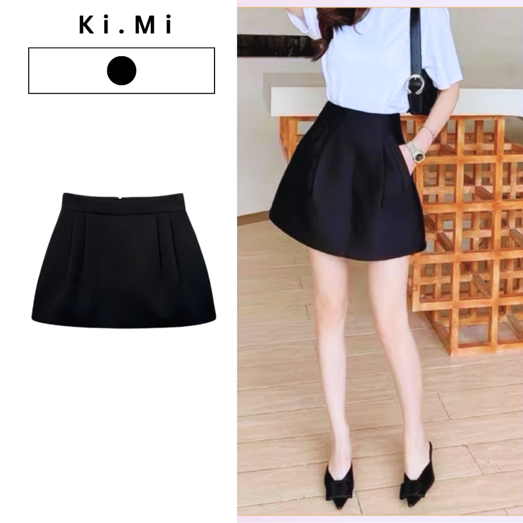 Chân Váy Nữ Chữ A Chất Kaki 2 Da, Chân Váy Nữ Cạp Lưng Cao Chất Vải Cao Cấp Dáng Con Ong Tôn Dáng