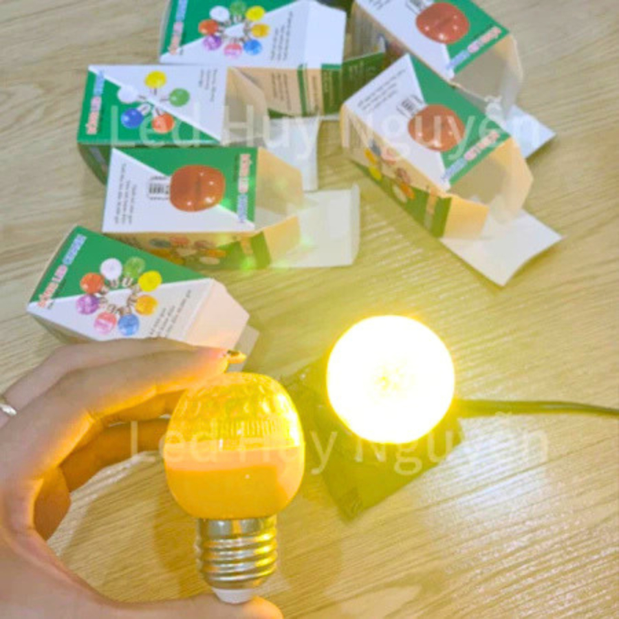 Bóng Đèn Led Tròn Gắn Bàn Thờ, Bóng led Chanh 3w trang trí Chip LED tiết kiệm điện, bền, không tỏa nhiệt, tuổi thọ lâu
