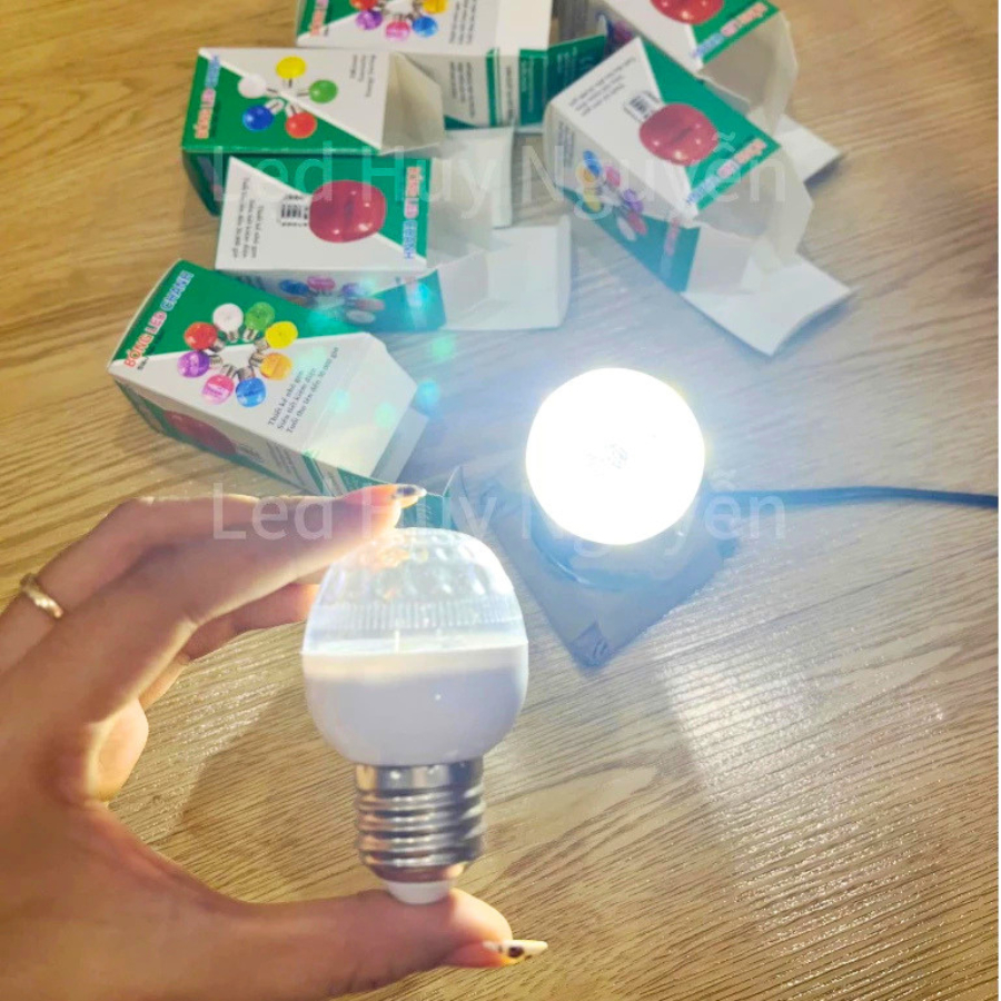 Bóng Đèn Led Tròn Gắn Bàn Thờ, Bóng led Chanh 3w trang trí Chip LED tiết kiệm điện, bền, không tỏa nhiệt, tuổi thọ lâu