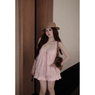 •𝙆𝙞𝙣𝙜𝙨𝙝𝙤𝙥𝙗𝙚𝙖𝙪𝙩𝙮•Set Tơ Hai Dây Chân Ren Vip QC