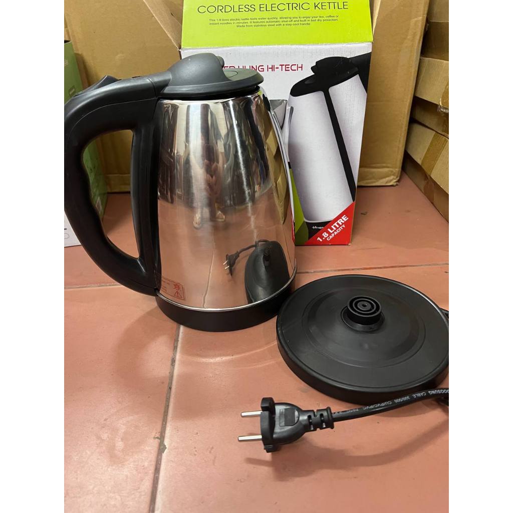 Ấm siêu tốc, ấm đun nước siêu tốc Hiệp Hưng inox 1.8L tự ngắt an toàn đun sôi nhanh
