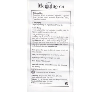 Megaduo Gel Thường/Plus 15g - Gel bôi giảm mụn ẩn, mụn đầu đen, thâm mụn