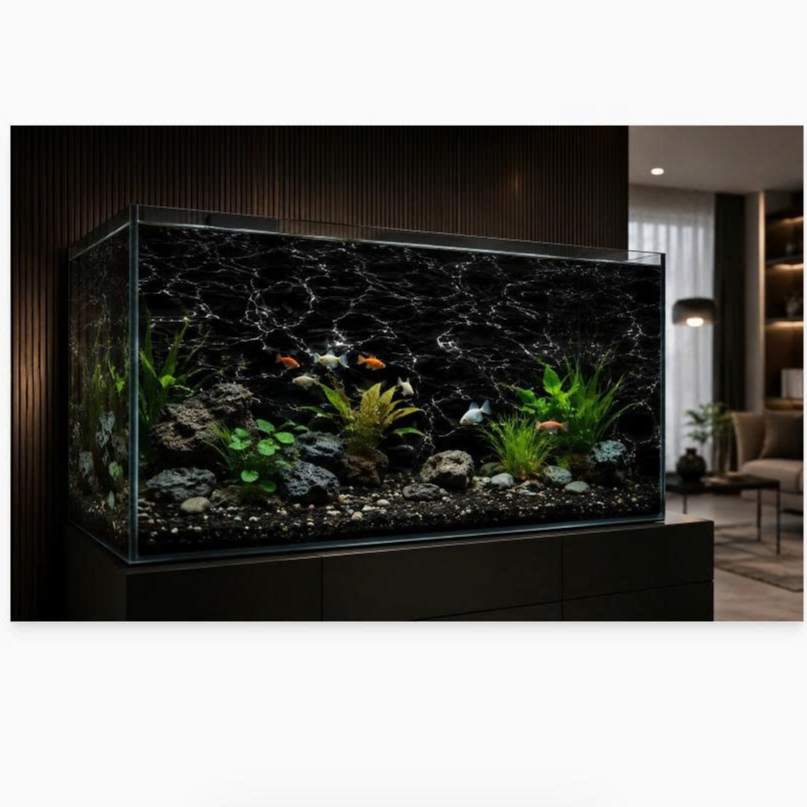 Decal tranh dán hồ cá 3D Kho In Ấn HC42 chống nước, In KTS dán dễ, gỡ dễ, có keo sẵn, nhiều kích cỡ