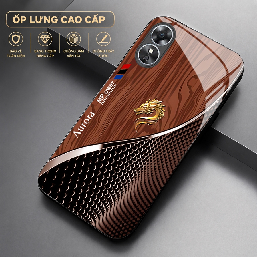 Ốp Lưng cho OPPO A17/ A17K Cao Cấp – Thiết Kế Rồng Vàng May Mắn, Sang Trọng, Chống Trầy, Bền Đẹp