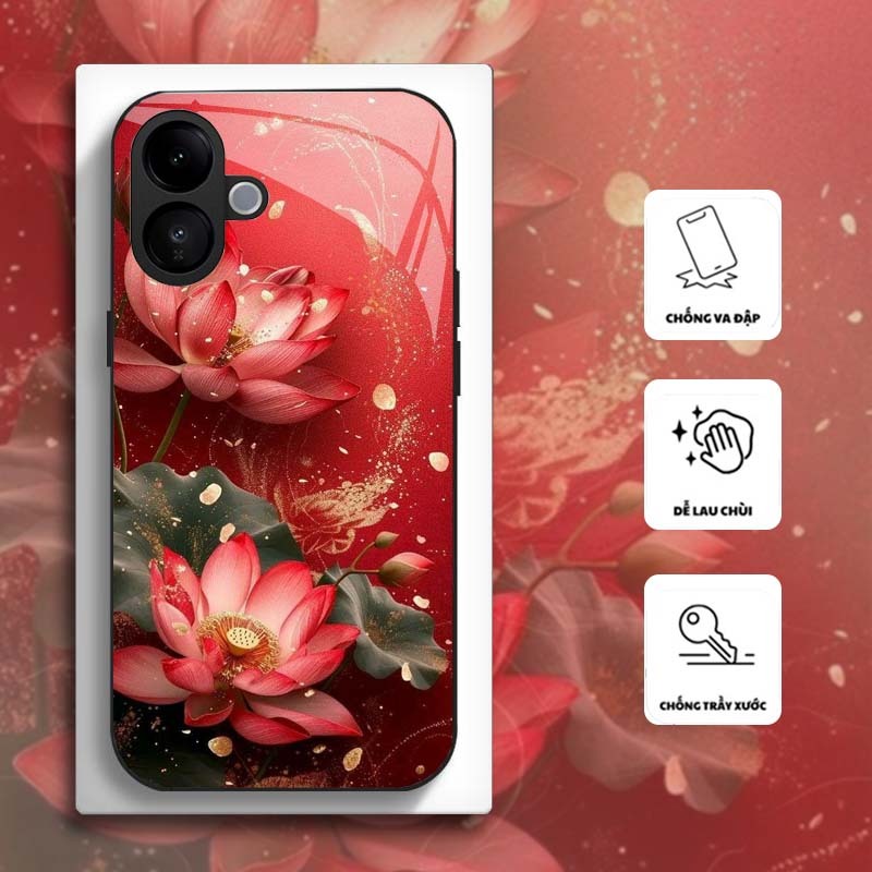 Ốp Lưng cho VIVO V60 LITE Hoa Sen Nghệ Thuật – Thiết Kế Sang Trọng, Chống Trầy Xước Cao Cấp