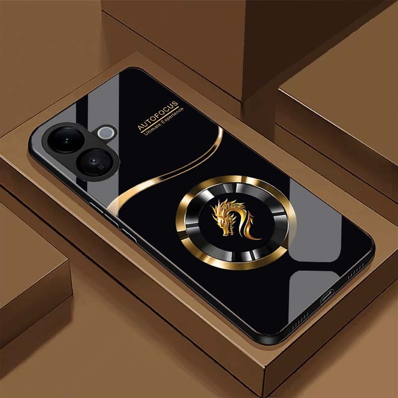 Ốp Lưng Cho VIVO V60 LITE – Rồng Focus – Mặt lưng kính cường lực, Sang Trọng, Chống Trầy, Bảo Vệ Toàn Diện