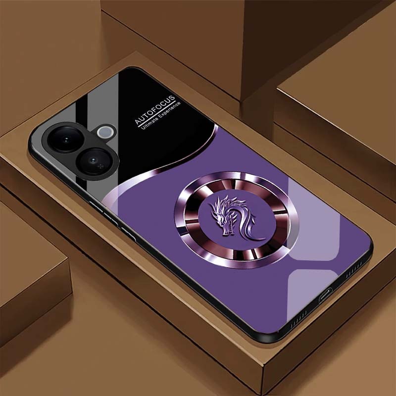 Ốp Lưng Cho VIVO V60 LITE – Rồng Focus – Mặt lưng kính cường lực, Sang Trọng, Chống Trầy, Bảo Vệ Toàn Diện