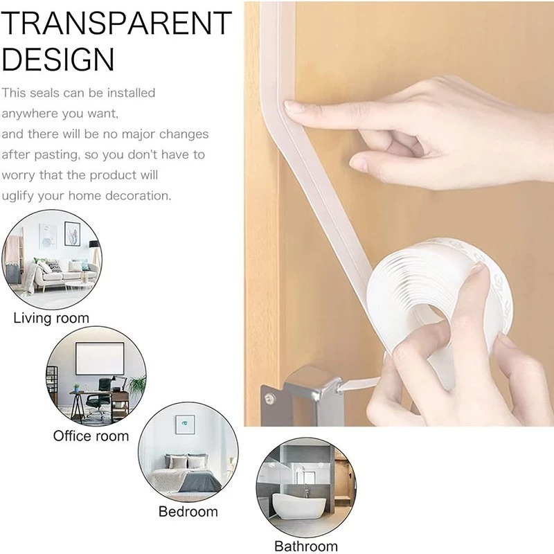 Ron Cao Su cuộn 3,5cm x 5md dán khe hở chân cửa ,Chống bụi, giảm tiếng ồn, ngăn côn trùng hiệu quả