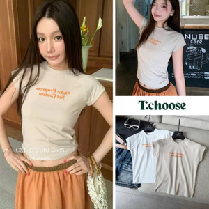 Áo thun croptop tay ngắn, áo phông chữ NotContent 61988 TCHOOSE