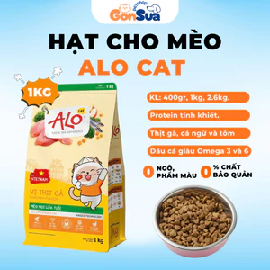 Hạt Alo Cat Cho Mèo Túi 1kg, Thức Ăn Hạt Dành Cho Mèo Mọi Lứa Tuổi Giàu Dinh Dưỡng Tăng Sức Đề Kháng