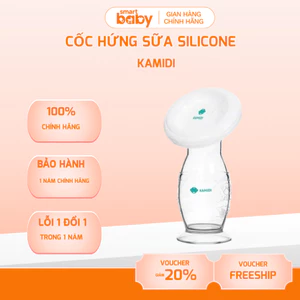Cốc Hứng Sữa Silicone Y Tế Kamidi – Chống Rò Rỉ, Ôm Khít Ngực, An Toàn Cho Mẹ & Bé SmartBaby