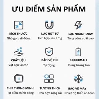 SẠC DỰ PHÒNG KHÔNG DÂY TỪ TÍNH 5000MAH, THÍCH HỢP CHO NHIỀU THIẾT BỊ   phukienmk10