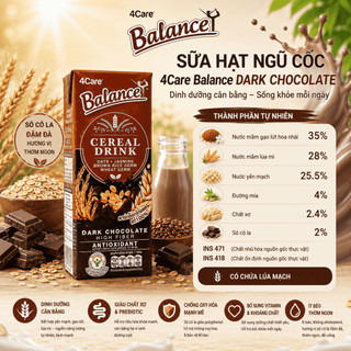 Sữa hạt ngũ cốc 4Care Balance 180ml