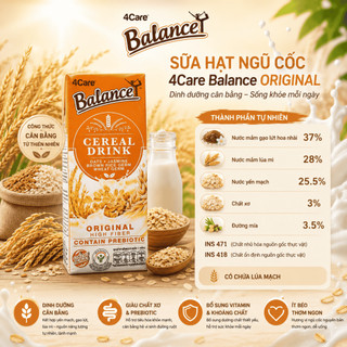 Sữa hạt ngũ cốc 4Care Balance 180ml