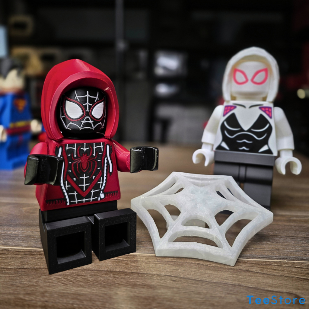 [500%] Mô Hình Brick Spidy Miles 22cm | Spider-Verse | Mega Figure 500% PLA+ Decor | MaVồ Collection