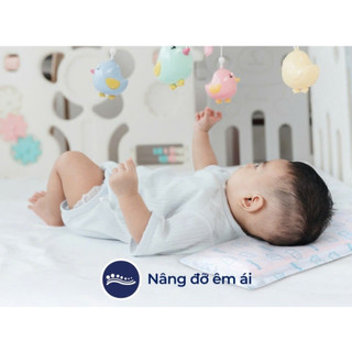 🏅LIÊN Á CHÍNH HÃNG🏅Gối Nằm Cao Su Thiên Nhiên Cho Bé Sơ Sinh Êm Ái, Đàn Hồi - Hàng Cao Cấp