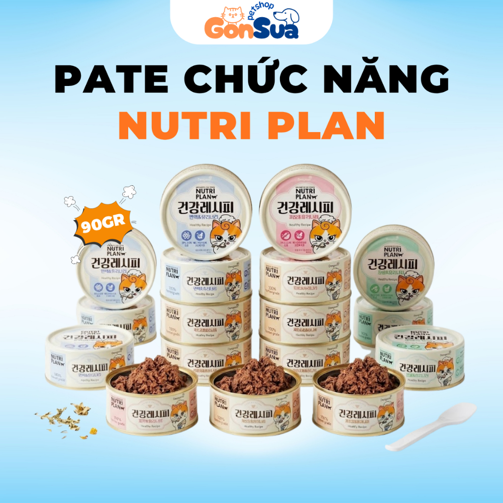 Pate Nutri Plan Health Recipe 90g Cho Mèo Pate Chức Năng Hàn Quốc Hỗ Trợ Tiêu Hóa Lông Da Tiết Niệu