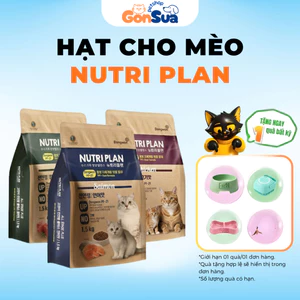 Hạt Nutri Plan Cho Mèo 1.5kg Hàn Quốc, Hạt NutriPlan Cho Mèo Mọi Lứa Tuổi Giúp Dễ Tiêu Mượt Lông