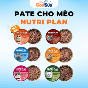 Pate Nutri Plan 160g Cho Mèo, Pate Cá Ngừ Hàn Quốc Dưỡng Lông Sáng Mắt Dễ Tiêu Hóa Nhiều Hương Vị