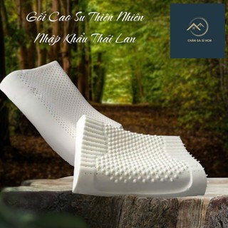 🌠NHẬP KHẨU🌠Gối Cao Su Thiên Nhiên Natural Chuẩn Y Khoa, Đàn Hồi Cao, Nằm Êm Ái - Chăn Ga Sỉ HCM