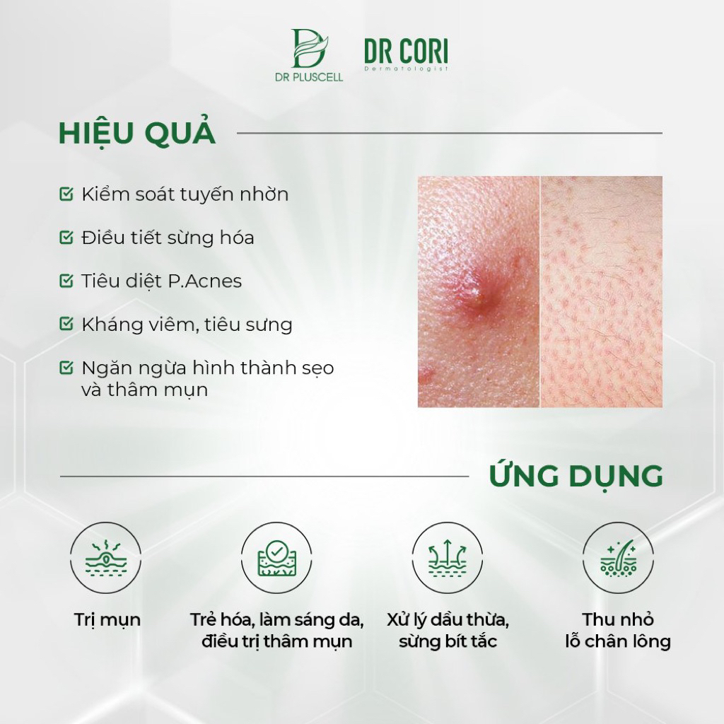 p.e.s peel mụn dr pluscell và trẻ hóa 20% вна an toàn và hiệu quả p.acnes