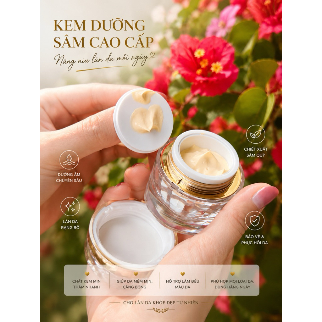 Kem Dưỡng VIP Sâm ( mẫu không hộp) trắng da mờ nám