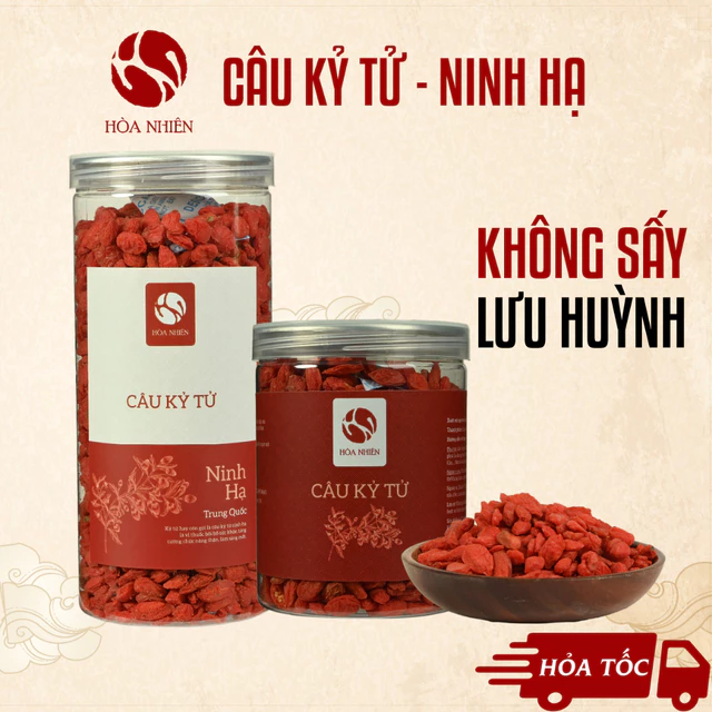 Kỷ Tử đỏ (Hạt Kỳ Tử đỏ), Câu Kỷ Tử pha trà thảo mộc với Táo Đỏ, Long Nhãn, Hoa Cúc Chi - Hòa Nhiên
