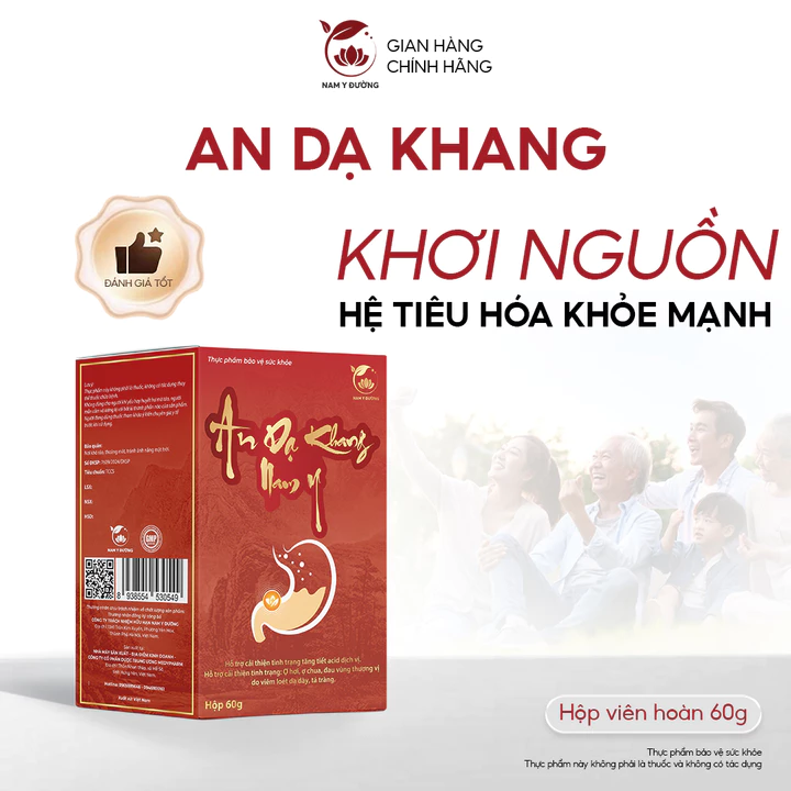 An Dạ Khang Nam Y - Viên Uống Hỗ trợ cải thiện các cơn đau dạ dày, ợ chua, ợ nóng
