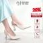 Sục QUAI HẬU cao gót nữ,mũi NHỌN, màu đen, kem Lume 12 da PU cao cấp, đế cao su non chống trơn trượt, đế cao 5cm- 7cm