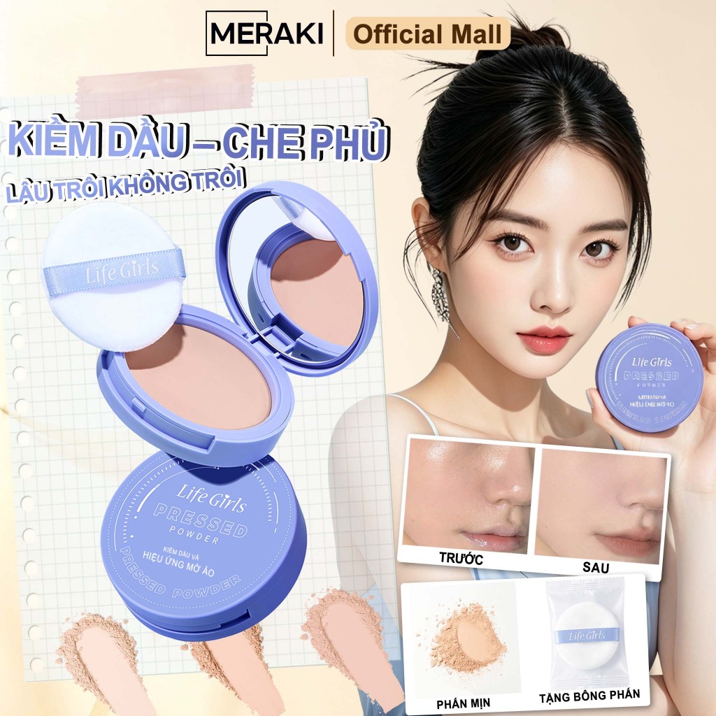 Phấn Phủ Nén Kiềm Dầu, Chống Nước, Kiềm Dầu, Che Phủ Hoàn Hảo, Chống Nắng Lâu Dài 24H SPF50 + PA + + +