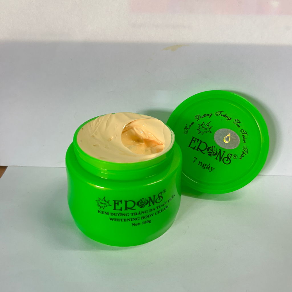 Kem Body Dưỡng Sáng Toàn Thân Kem Erons 150g Hỗ Trợ Chống Nắng Cấp Ẩm Mịn Da (Xanh)