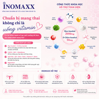 [CHÍNH HÃNG] Bổ Trứng Cân Bằng Nội Tiết Tố INOMAXX Đại Phú An Tăng Khả Năng Thụ Thai Giảm Buồng Trứng Đa Nang - 20 GÓI