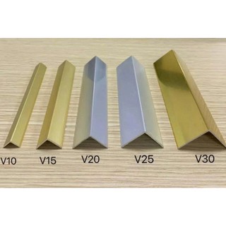 Nẹp nhôm V mạ anode đa dạng màu sắc kích thước từ 10mm đến 40mm/ Nẹp bo góc tường nội thất vận chuyển cắt đôi