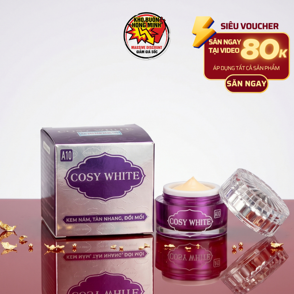 Kem Chống Lão Hóa Giảm Nhăn Da Cosy White A6 A10 Sữa Non Thảo Dược Ngừa Nám Đồi Mồi (Tím)
