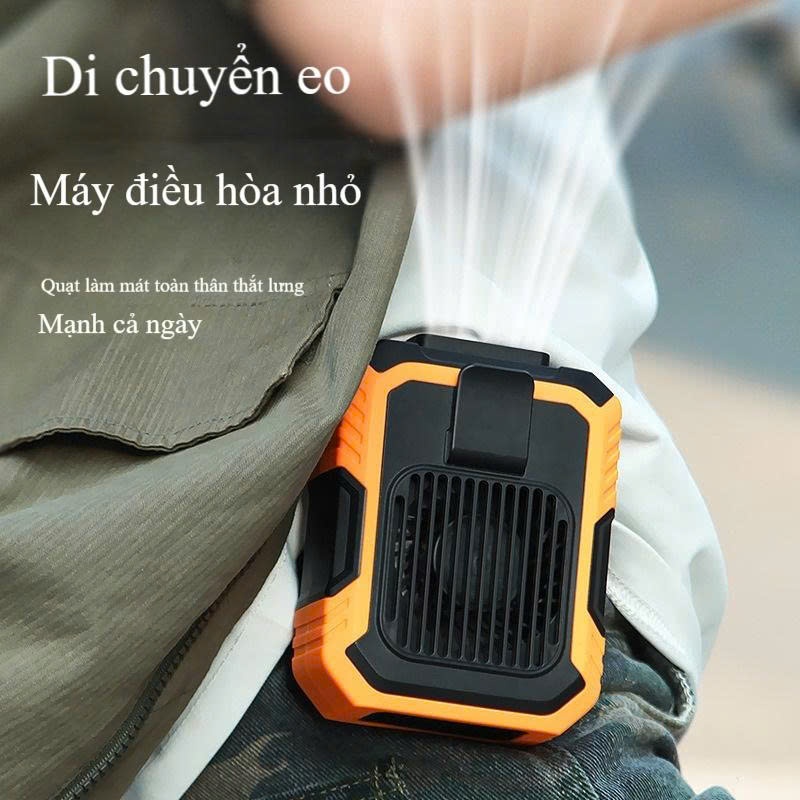 Quạt Đeo Thắt Lưng Tích Điện 7HAH,Quạt Đeo Hông F49 Sạc Tiện Lợi Có Bảo Hành