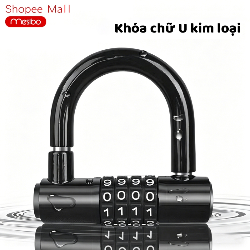 Ổ khoá 4 số chữ  U Mesibo Chống Trộm Hiệu Quả, Khóa Cửa Và Xe Đạp, Mật Mã Thay Đổi Linh Hoạt, Rất An Toàn